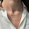 Vintage 'Diamonds by the Yard' Chain Necklace in 14 Carat White Gold