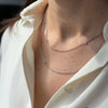 Vintage 'Diamonds by the Yard' Chain Necklace in 14 Carat White Gold