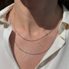 Vintage 'Diamonds by the Yard' Chain Necklace in 14 Carat White Gold