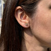 Tiffany & Co. Diamond and 18 Carat Rose Gold Floral Stud Earrings