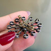 Antique Old Mine Cut Diamond Silver on Gold Brooch and Pendant, Circa 1880