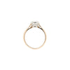 Art Deco 18 Carat Gold and Platinum Solitaire Diamond Ring