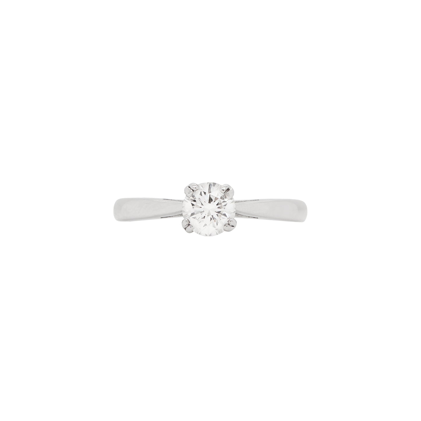 David Morris 0.57ct F VS1 Diamond Platinum Solitaire Engagement Ring