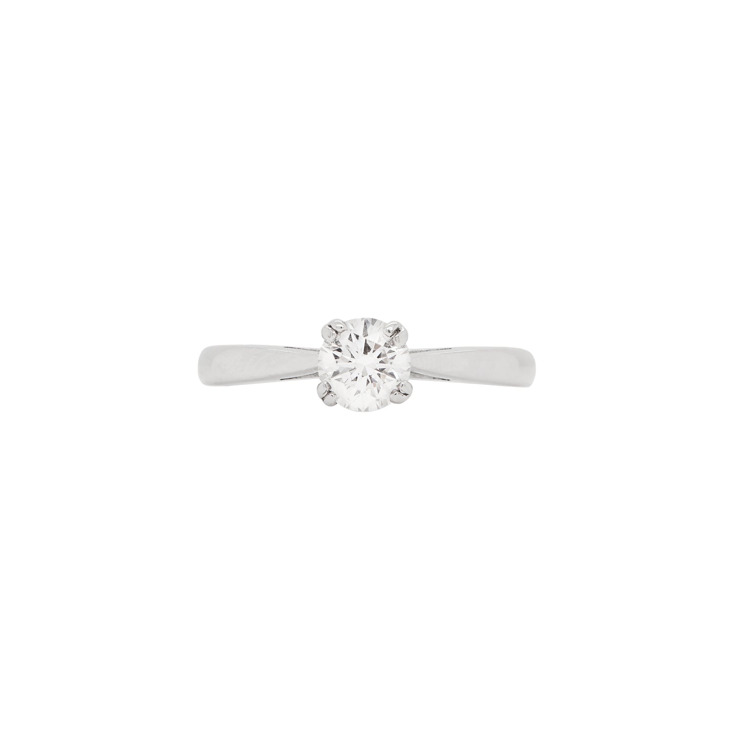 David Morris 0.57ct F VS1 Diamond Platinum Solitaire Engagement Ring