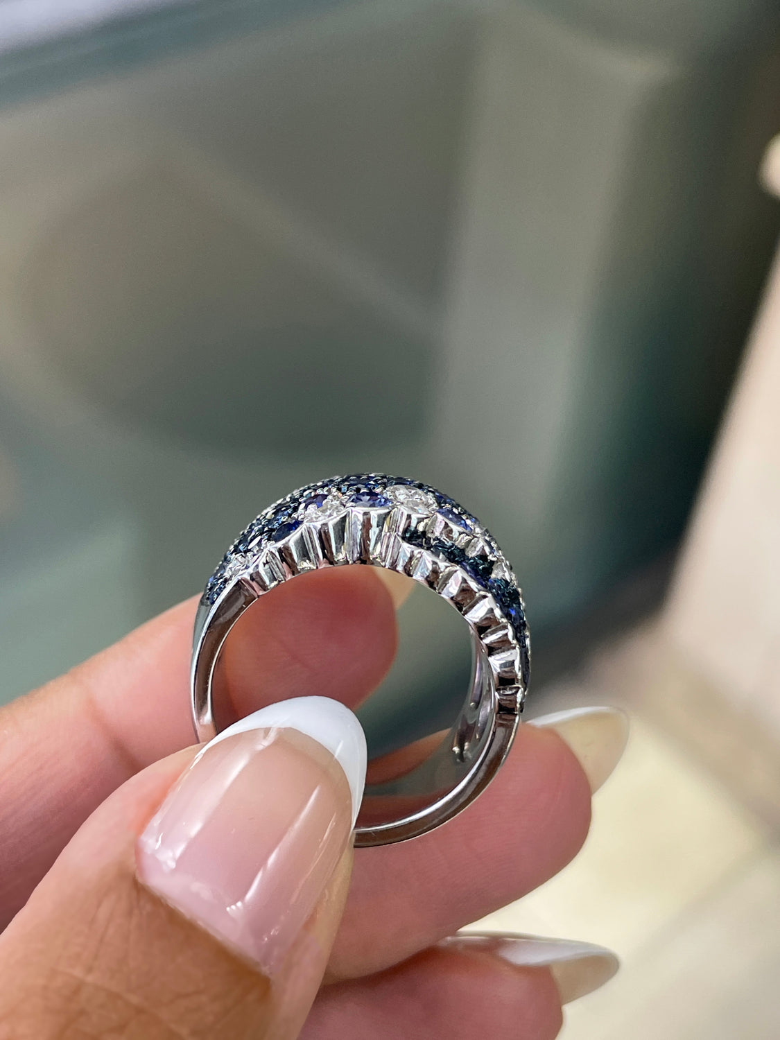 Wempe Sapphire and Diamond Cocktail Ring