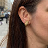 Textured 18 Carat Yellow Gold Open Work Abstract Knot Lever-Back Earrings