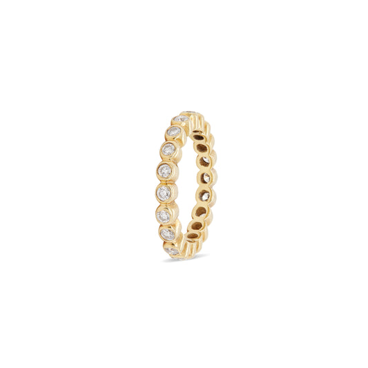 0.57ct Diamond and 18 Carat Yellow Gold Full Eternity Stacking Ring