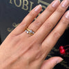 Pair of 18 Carat Yellow and White Gold Rub-Over Diamond Stacking Rings