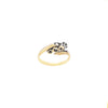 Old Cut Three-Stone Twist 18 Carat Gold and Platinum Ring, Circa 1920s