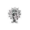 Sapphire and Diamond Cluster 18 Carat White Gold Stud Earrings