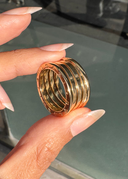 Bvlgari B.zero1 18 Carat Yellow Gold Wide 'Four-Band' Ring