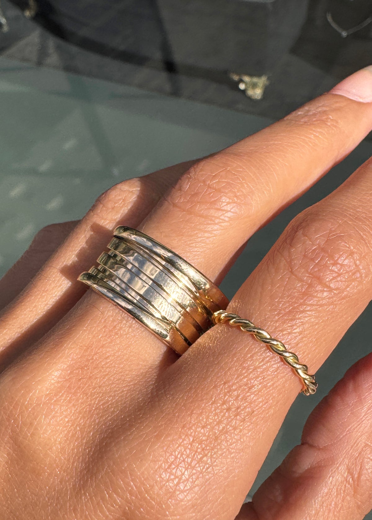 Bvlgari B.zero1 18 Carat Yellow Gold Wide 'Four-Band' Ring