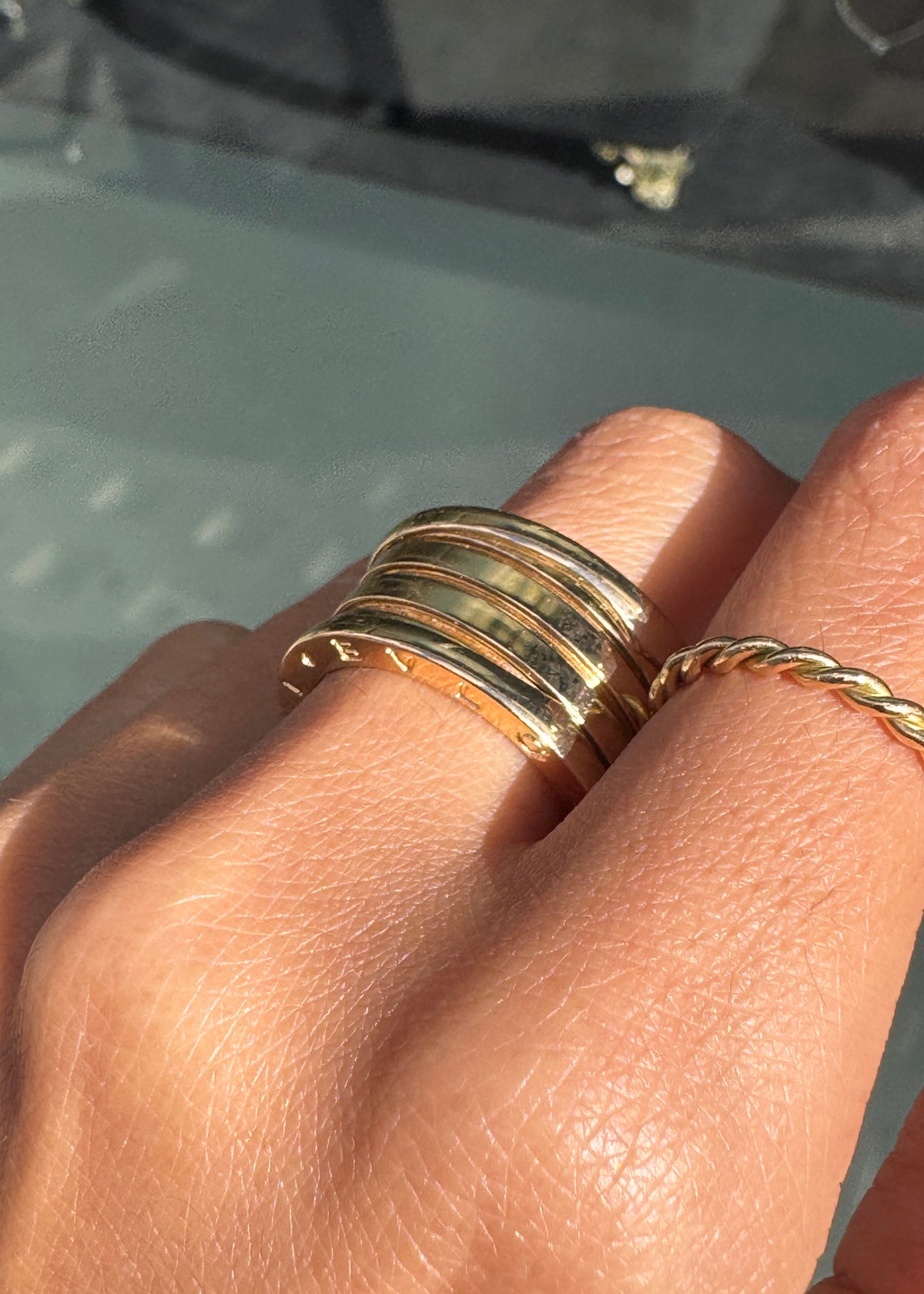 Bvlgari B.zero1 18 Carat Yellow Gold Wide 'Four-Band' Ring