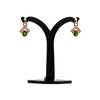 Vintage Green Tourmaline and Diamond 18 Carat Yellow Gold Dangle Earrings