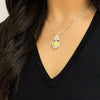 Ethiopian Triangle Cabouchon Opal and Diamond 18 Carat Gold Pendant and Chain