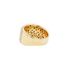 Diamond and 18 Carat Yellow Gold Tapered Wide Band Dress Ring