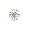Antique Old Mine Cut Diamond Silver on Gold Brooch and Pendant, Circa 1880