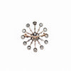 Antique Old Mine Cut Diamond Silver on Gold Brooch and Pendant, Circa 1880
