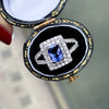 1.13ct Tanzanite 18 Carat White Gold Diamond Cluster Engagement Ring