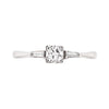 Art Deco Style 0.30 Carat Diamond 18 Carat White Gold Ring, Circa 1970s