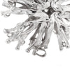 18 Carat White Gold Old Cut Diamond Coral Pendant Brooch