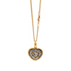 Diamond 18 Carat Yellow and White Gold Heart Pendant and Chain