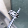 Gucci 18 Carat White Gold Open Work G Logo Diamond Band Ring