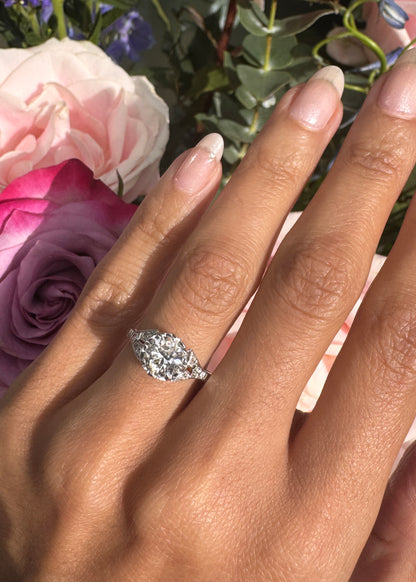 Antique 1.05 Carat Old European Cut Diamond & Platinum Art Deco Engagement Ring