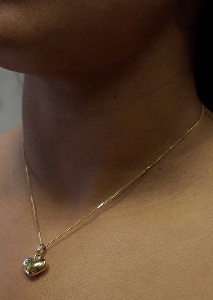 Links of London 18 Carat Yellow Gold Puffed Heart Charm Pendant