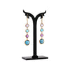 Mappin & Webb 18 Carat Yellow Gold Blue Topaz and Amethyst Drop Earrings