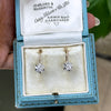 14ct Rose and White Gold 0.54 Carat Diamond Drop Earrings