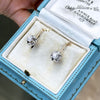 14ct Rose and White Gold 0.54 Carat Diamond Drop Earrings