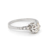 Antique 1.15 Carat Old Cut Diamond Platinum Engagement Ring, Circa 1920s