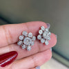 Diamond 18 Carat White Gold Cluster Stud Earrings