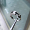 0.35ct F SI2 Round Brilliant Cut Tension Set Diamond Platinum Engagement Ring