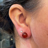 c.1970's Tiffany&Co. Onyx, Tiger Eye, Carnelian & Lapis Lazuli 14K Gold Earrings