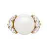 South Sea Pearl and Diamond 18 Carat Yellow Gold Cocktail Ring