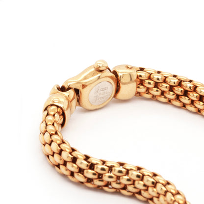 FOPE Diamond 18 Carat White and Yellow Gold Woven Link Bracelet