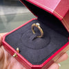 Cartier 'C de Cartier'; 18 Carat Yellow Gold Diamond Solitaire Engagement ring in box