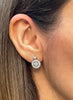 Diamond 18 Carat White Gold Halo Drop Earrings