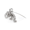 Vintage Old Cut Diamond Platinum Spray Brooch, Circa 1950s