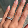 1.20 Carat Diamond Rubover Set Platinum Half Eternity Band Ring