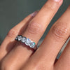 1.20 Carat Diamond Rubover Set Platinum Half Eternity Band Ring