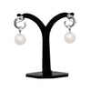 South Sea Pearl and Diamond 18 Carat White Gold Drop Earrings