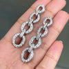 Diamond 18 Carat White Gold Graduating Circular Link Dangle Earrings