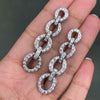 Diamond 18 Carat White Gold Graduating Circular Link Dangle Earrings