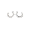 Diamond and 18 Carat White Gold Swirl Stud Earrings