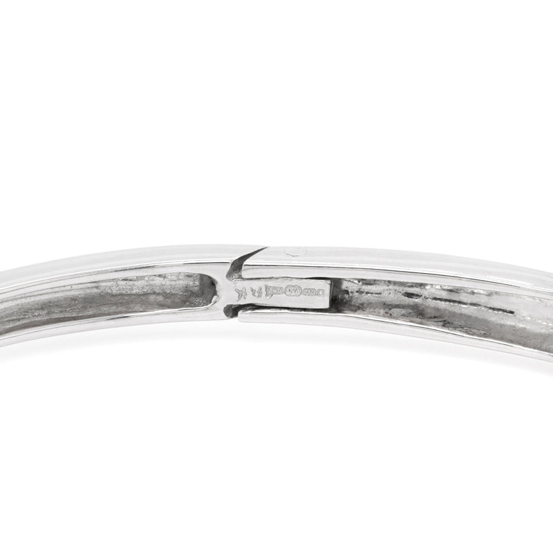 Diamond 18 Carat White Gold Bangle Bracelet