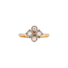 Art Deco 18 Carat Gold Old Cut Diamond Quatrefoil Ring, Year 1932