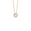 0.41ct E VS1 Diamond 18 Carat Rose and White Gold Halo Cluster Pendant and Chain